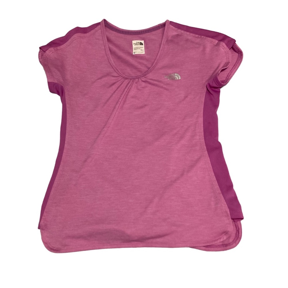 Pink North Face flash dry performance athletic top